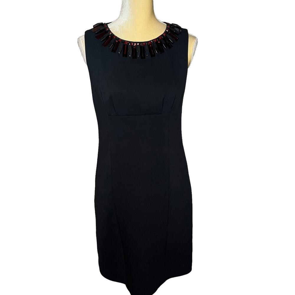 Kate Spade New York Black Diana Dress w/ Beadwork Classic Size 6 EUC